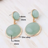 NeeFuWoFu Stone Crystal Dangle Earrings Drop Shape Charm Brinco Ear