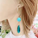 NeeFuWoFu Stone Earrings Freshwater Pearl Spherical Charm Large Brinco