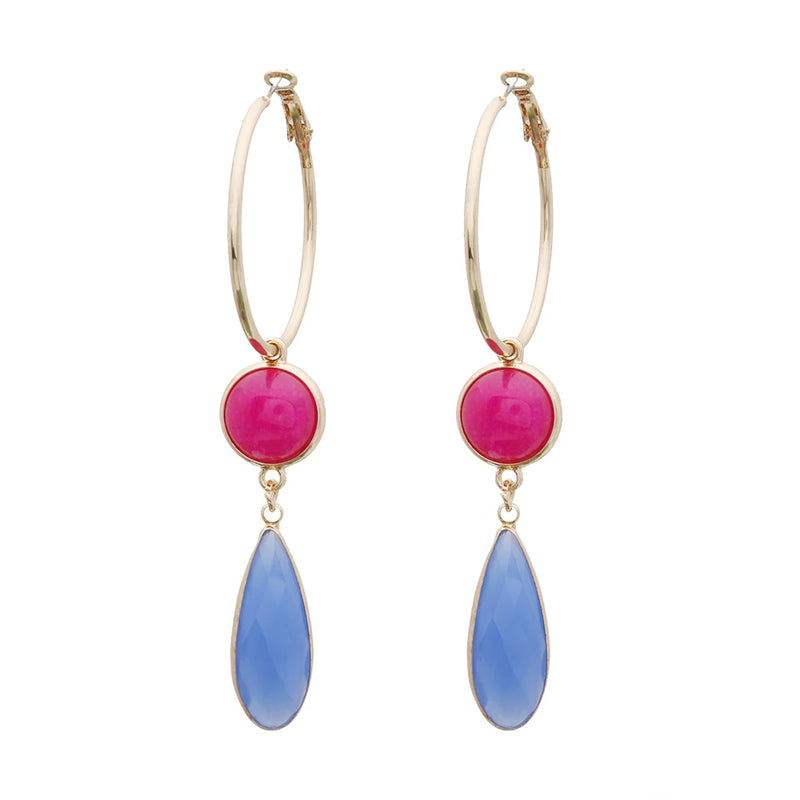 NeeFuWoFu Stone Earrings Freshwater Pearl Spherical Charm Large Brinco