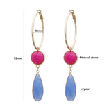 NeeFuWoFu Stone Earrings Freshwater Pearl Spherical Charm Large Brinco
