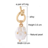 NeeFuWoFu Geometric Pearl Drop Earrings for Women