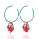 NeeFuWoFu Y2K Boho Colorful Bead Earrings Dangle Jewelry