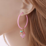 NeeFuWoFu Y2K Boho Colorful Bead Earrings Dangle Jewelry