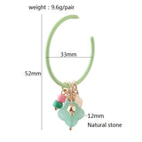 NeeFuWoFu Y2K Boho Colorful Bead Earrings Dangle Jewelry