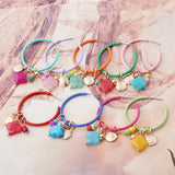 NeeFuWoFu Y2K Boho Colorful Bead Earrings Dangle Jewelry