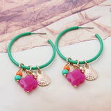 NeeFuWoFu Y2K Boho Colorful Bead Earrings Dangle Jewelry