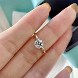 0.5ct D VVS1 Moissanite Diamond Ring S925 Sterling Silver Eternity Band