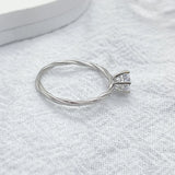 0.5ct D VVS1 Moissanite Diamond Ring S925 Sterling Silver Eternity Band