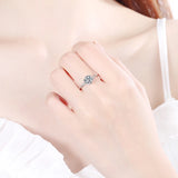 0.5ct D VVS1 Moissanite Diamond Ring S925 Sterling Silver Eternity Band
