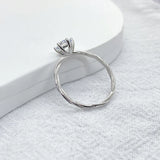 0.5ct D VVS1 Moissanite Diamond Ring S925 Sterling Silver Eternity Band