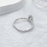 0.5ct D VVS1 Moissanite Diamond Ring S925 Sterling Silver Eternity Band