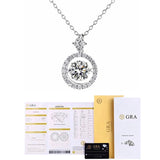 1CT Moissanite Pendant For Women Diamond Necklace S925 Sterling Silver