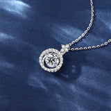 1CT Moissanite Pendant For Women Diamond Necklace S925 Sterling Silver