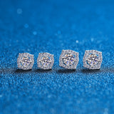 1 Carat D Moissanite Earrings 925 Sterling Silver Fine Jewelry