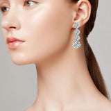 2.6ct Moissanite Diamond Earrings 925 Sterling Silver Studs