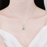 2CT Moissanite Pendant 925 Sterling Sliver 18k Necklace Wedding Jewelry