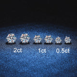 2ct Moissanite Earrings 925 Sterling Silver Stud Earring Fine Jewelry