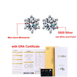 2ct Moissanite Studs Earrings S925 Sterling Silver Lab Diamond Earring