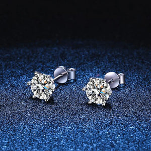 2ct Moissanite Studs Earrings S925 Sterling Silver Lab Diamond Earring
