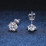 2ct Moissanite Studs Earrings S925 Sterling Silver Lab Diamond Earring