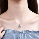 925 Silver Necklace Pendant 1.0/2.0ct Moissanite Pass Diamond Test Women Jewelry