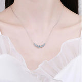 Moissanite Necklace 925 Sterling Sliver18k Plated Necklaces