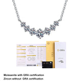 Moissanite Necklace 925 Sterling Sliver18k Plated Necklaces