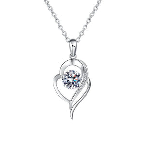 Moissanite Necklace 925 Sterling Sliver Plated 18k Pendant