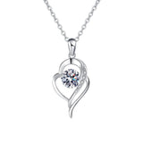 Moissanite Necklace 925 Sterling Sliver Plated 18k Pendant