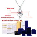 Moissanite Necklace 925 Sterling Sliver Plated 18k Pendant