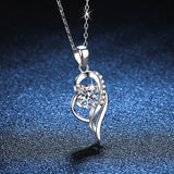 Moissanite Necklace 925 Sterling Sliver Plated 18k Pendant