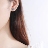 Moissanite Stud Earrings 18K Plated Sterling Silver D VVS1 Lab Diamond