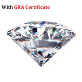 Real Gems Moissanite Loose Stone D VVS1 Round Cut Lab Grown Diamond