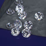 Real Gems Moissanite Loose Stone D VVS1 Round Cut Lab Grown Diamond