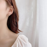 Geometric Pearl Earrings Korea Dongdaemun Compact Earrings Women