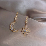 Shining Octagonal Meter Asymmetrical Earrings