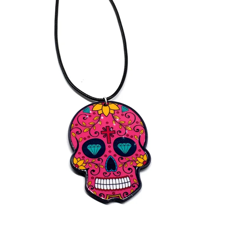 Calavera Sugary-Sweet Skull Necklace