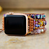 Neo-Gothic Couples Apple Watch Band Stone Vegan Rope Bracelet
