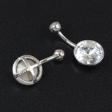 Neo-Gothic Star Navel Ring 925 Silver Sexy Belly Piercing