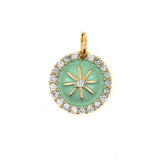 Colorful Enamel Zircon Sun Necklace Pendant for Women