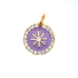 Colorful Enamel Zircon Sun Necklace Pendant for Women