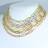 Neon Enamel Colorful Women Choker Necklace