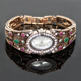 Neovisson Bangle Watches Bohemia Women Bracelet Antique Quartz Watch