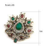 Neovisson Luxuriant Women Tulips Brooch Pin Antique Flower Resin Jewelry