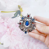 Neovisson Luxuriant Women Tulips Brooch Pin Antique Flower Resin Jewelry
