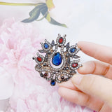 Neovisson Luxuriant Women Tulips Brooch Pin Antique Flower Resin Jewelry