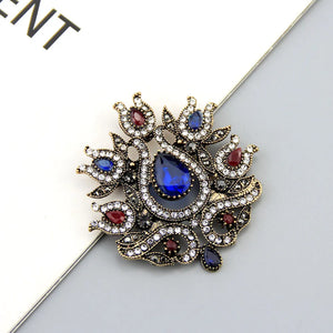 Neovisson Luxuriant Women Tulips Brooch Pin Antique Flower Resin Jewelry