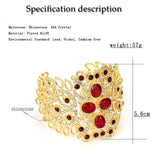 Neovisson Rhinestone Bangle Arabic Cuff Bracelet for Women