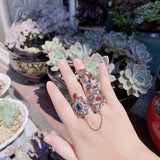 Neovisson Double Finger Ring Indian Flower Bohemia Women Present