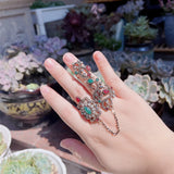 Neovisson Double Finger Ring Indian Flower Bohemia Women Present